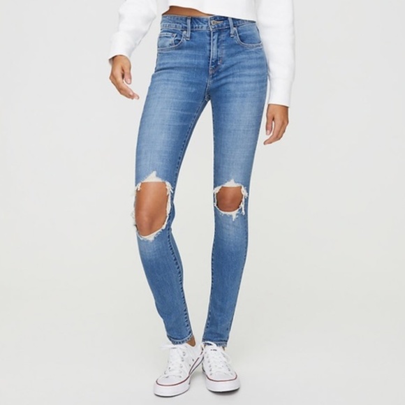 Levi's Denim - Levi's® 721 Ripped High Waist Skinny Jeans (Rugged Indigo)